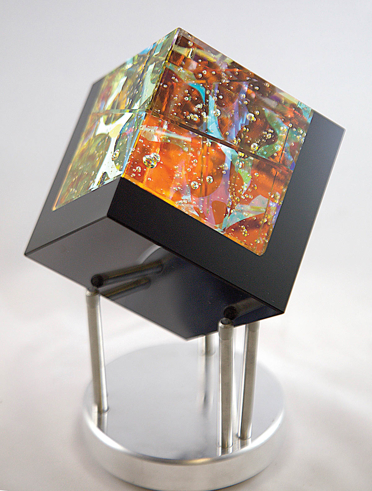 Fire Cube. Robert Stephan, artist