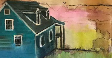 Kenilworth Artists Tour Blue Home. Ursula Gullow, artist