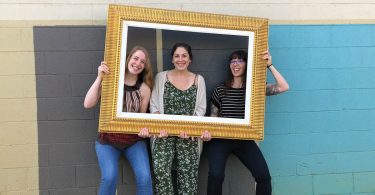 Brianne Stoehr (left),Mary Cozens and Jeannie Regan