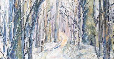 Snowy Biltmore Path in the Afternoon. Elizabeth Porritt Carrington