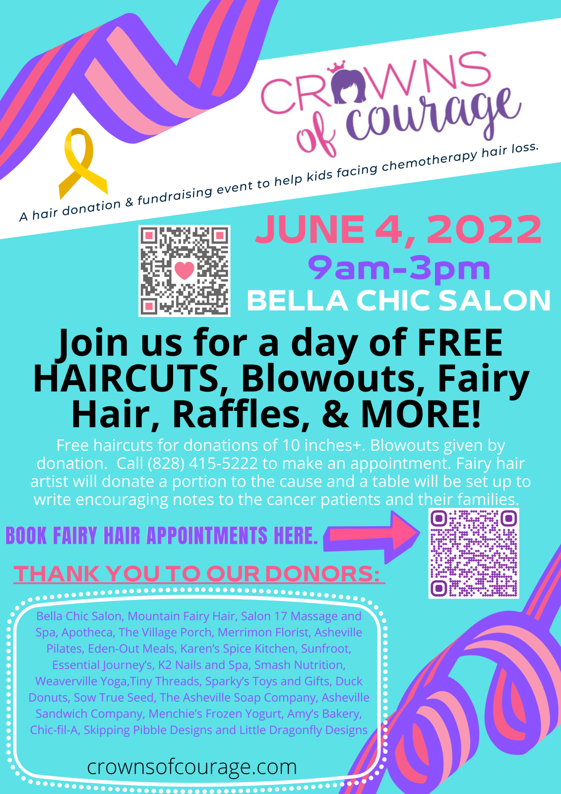 Crowns of Courage Hair Donation and Fundraiser - The Laurel of Asheville