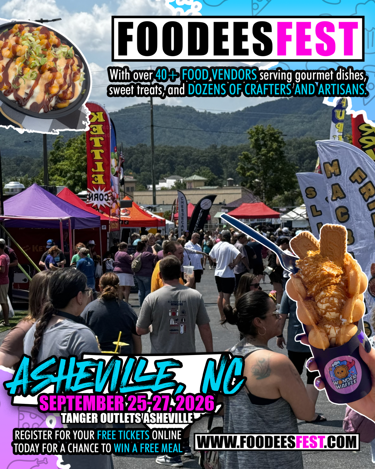 Foodees Fest is coming to Asheville, NC — Family fun in Tanger Outlets Asheville · Asheville